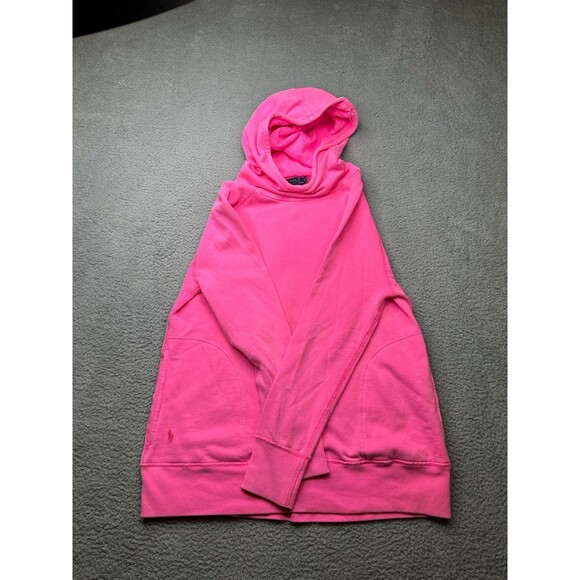 Polo Ralph Lauren bright pink hoodie sweatshirt pink PONY SZ medium EUC - Picture 6 of 8